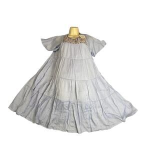 Womens NWT Light Blue Davia Dani Boutique Embroidered Dress Teacher Casual Work